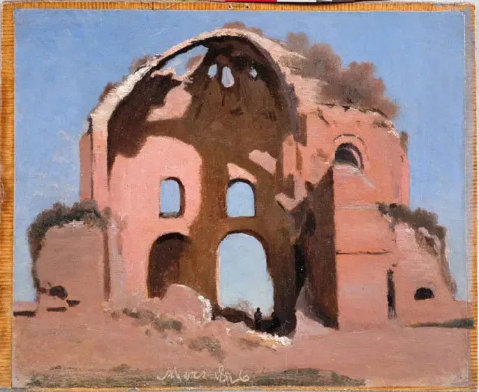 Minerve-tempelet medisinsk nær Roma - Jean-Baptiste Camille Corot
