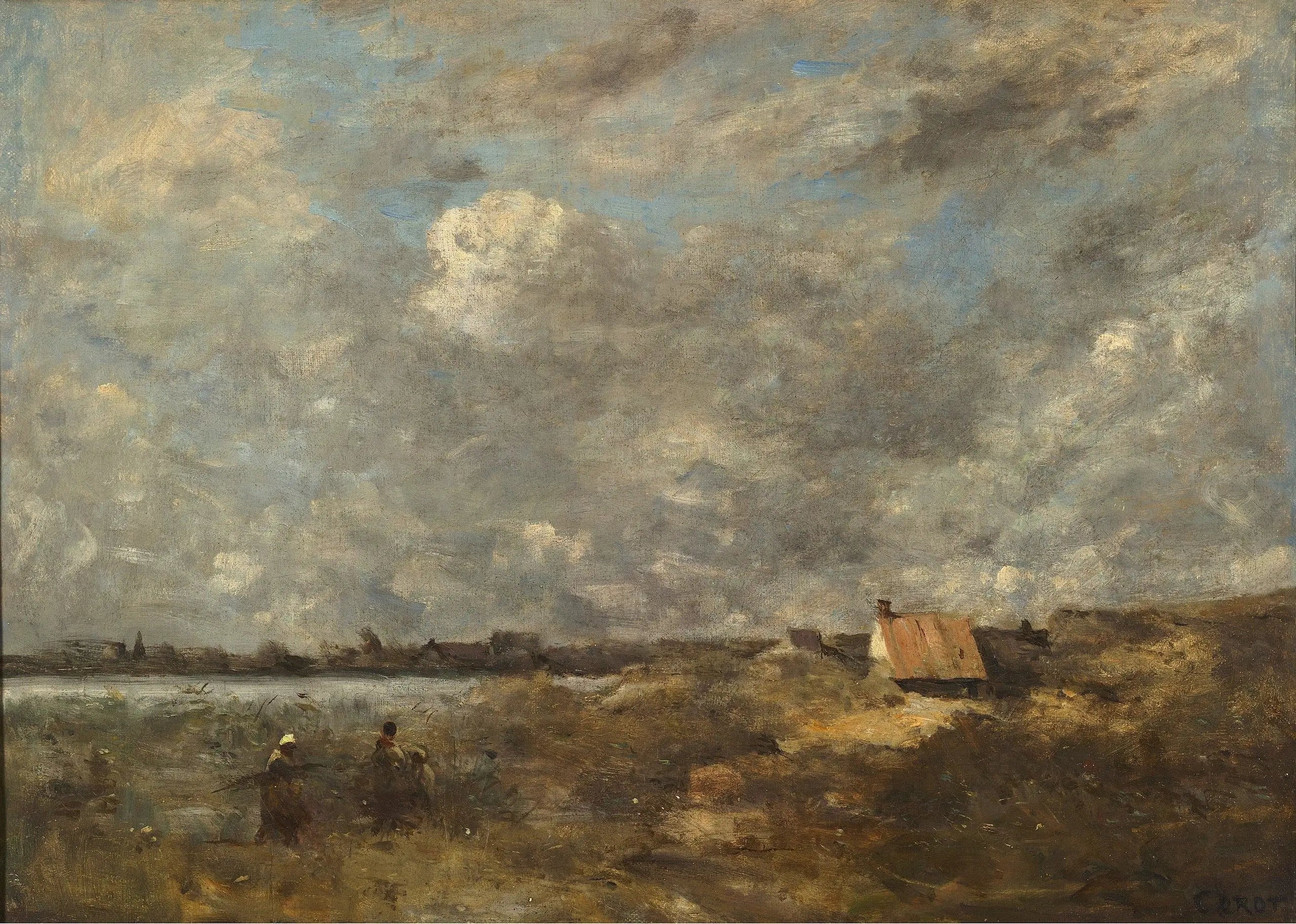 Temps orageux. Pas-de-Calais - Jean-Baptiste Camille Corot - Alpha Reproduction