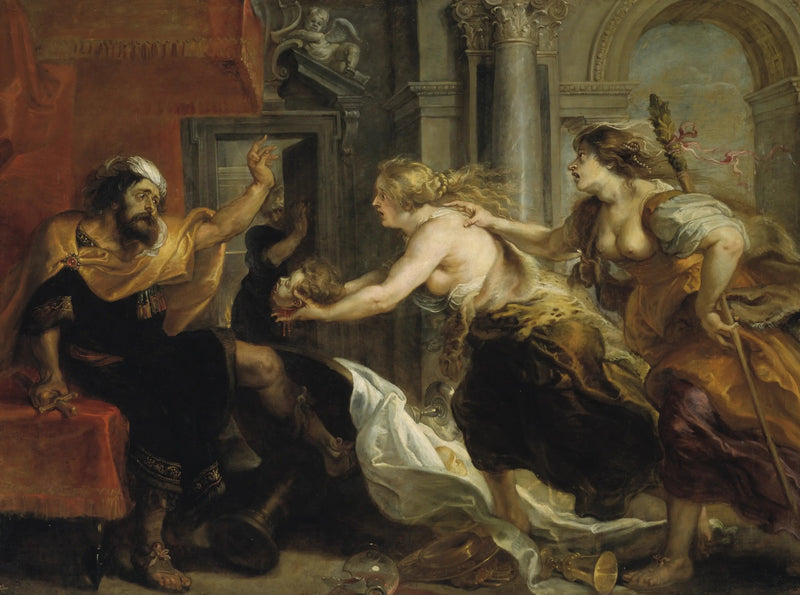 Térée konfrontert med hodet til sin sønn Itys - Peter Paul Rubens