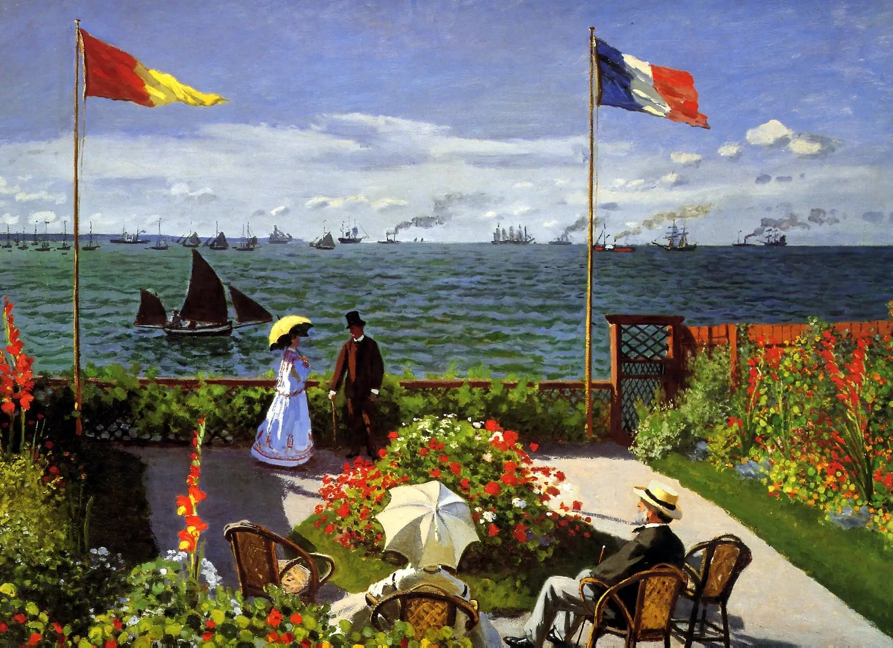 Terrasse à Sainte-Adresse - Claude Monet - Alpha Reproduction