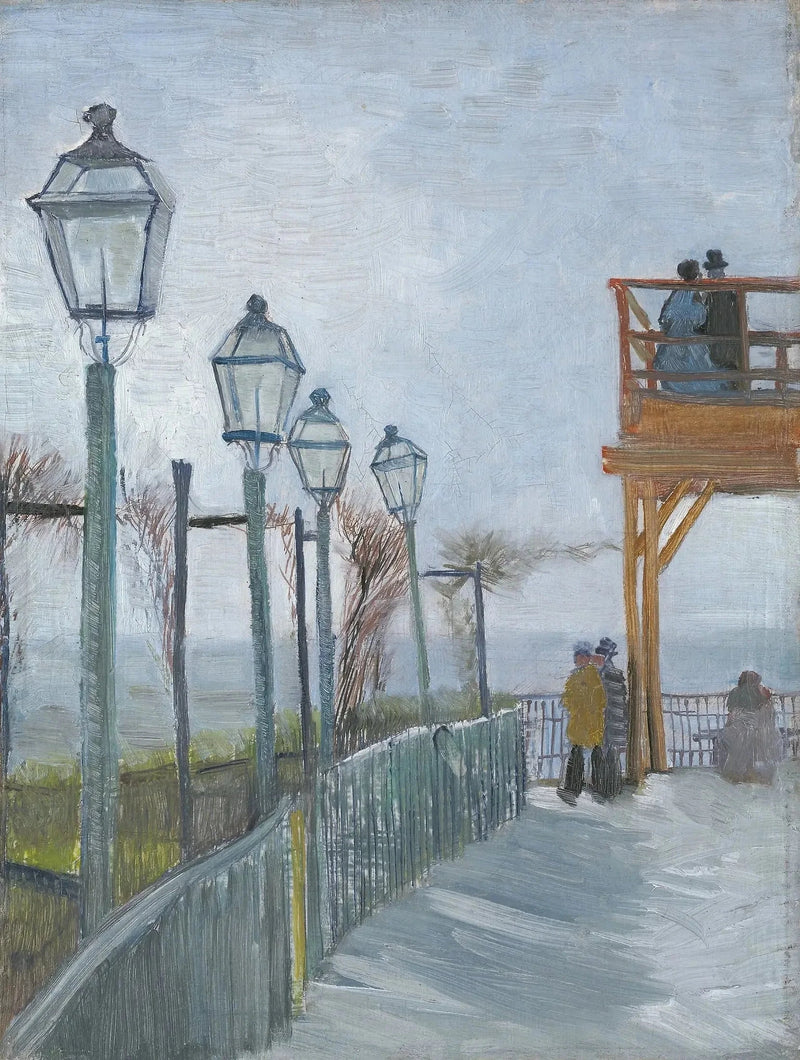 Terrasse og observatorium ved Moulin de Blute-Fin, Montmartre - Vincent van Gogh