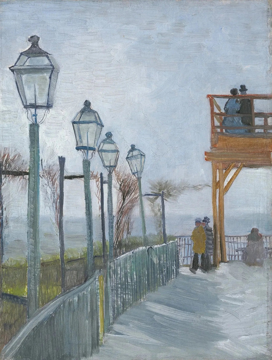 Terrasse og observatorium ved Moulin de Blute-Fin, Montmartre - Vincent van Gogh