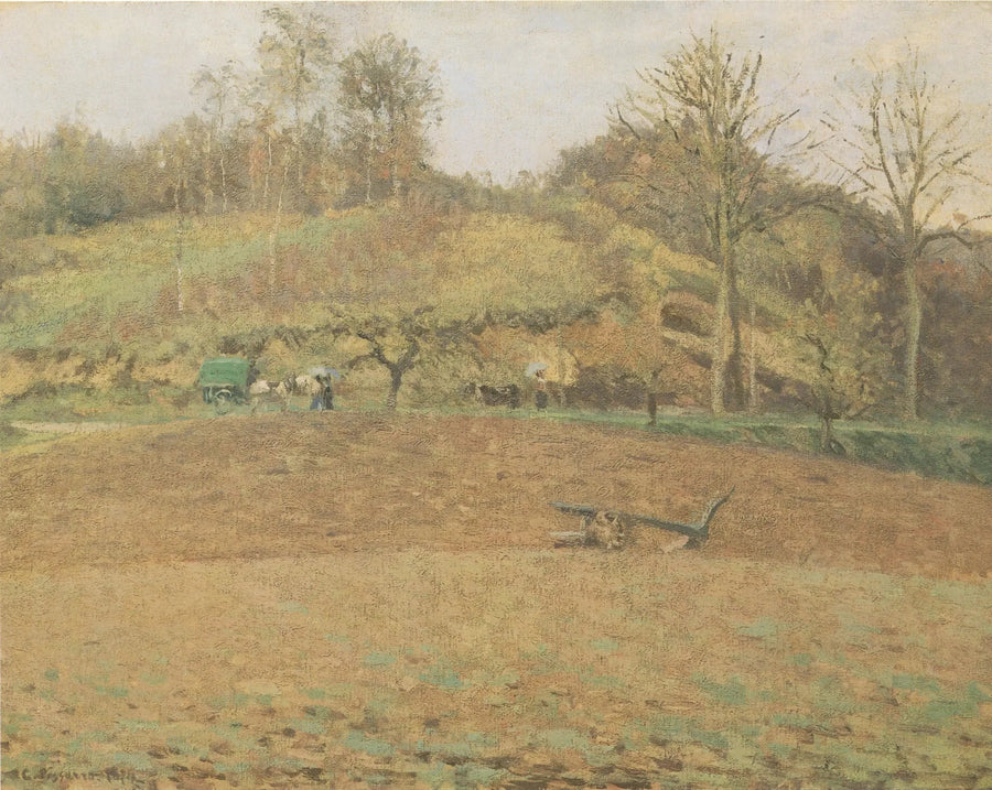 Bearbeidede jorder - Camille Pissarro