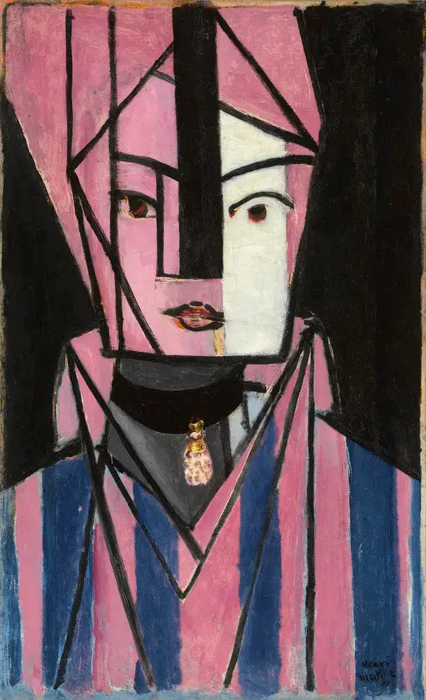 Hvit og rosa hode - Henri Matisse