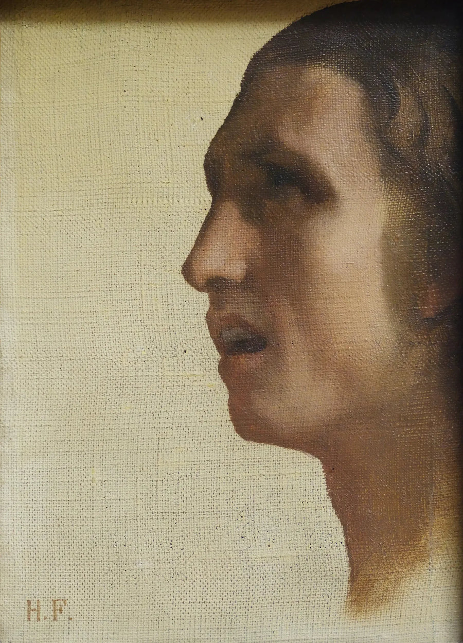 Hodes av en mann i profil - Hippolyte Flandrin