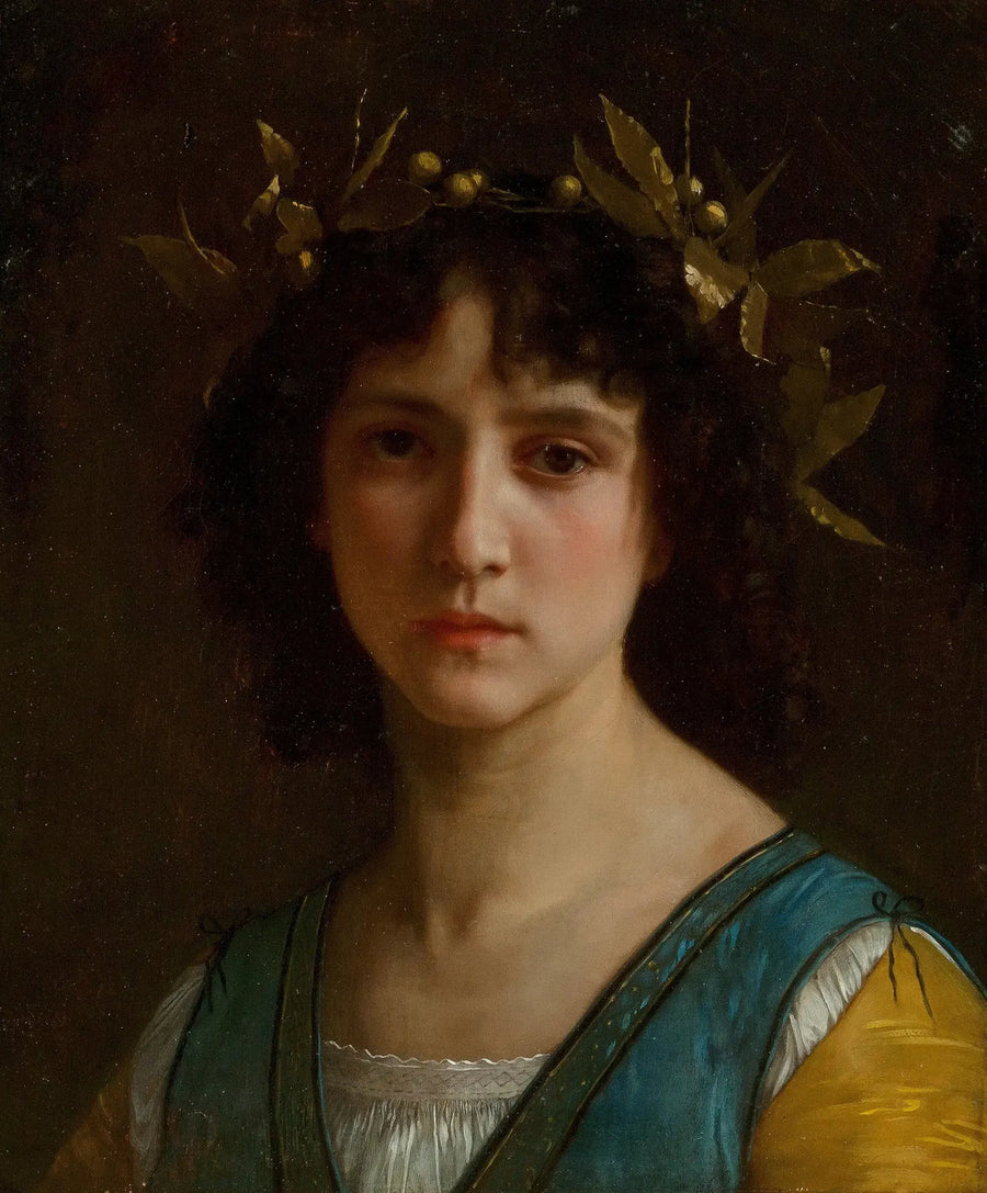 Italiensk hode med laurbærkrans - Bouguereau