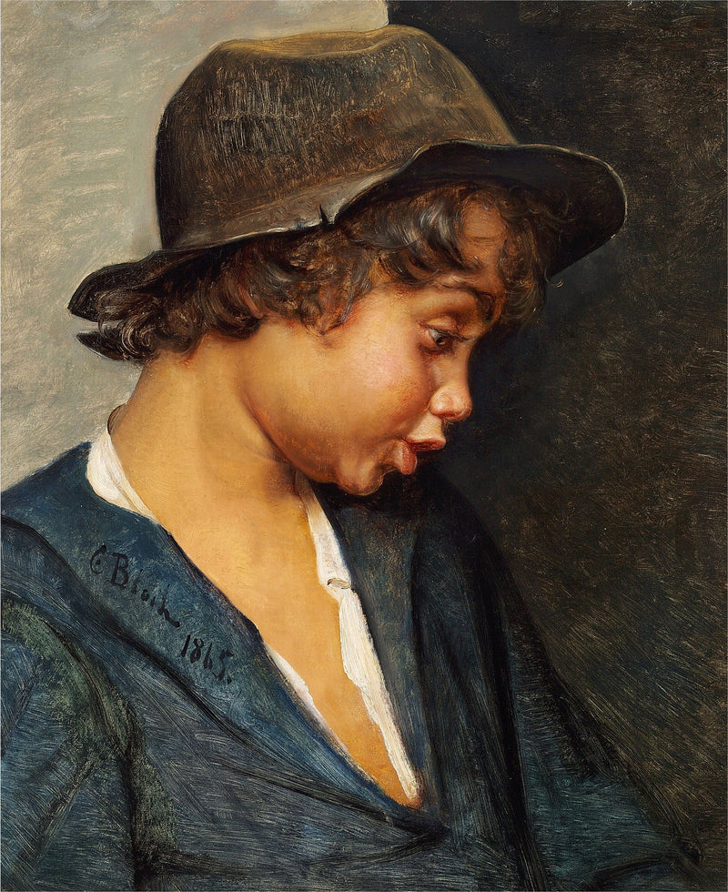 Hode av en italiensk gutt - Carl Heinrich Bloch