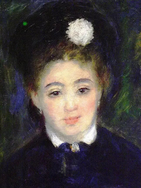 Kvinnehode i svart - Pierre-Auguste Renoir
