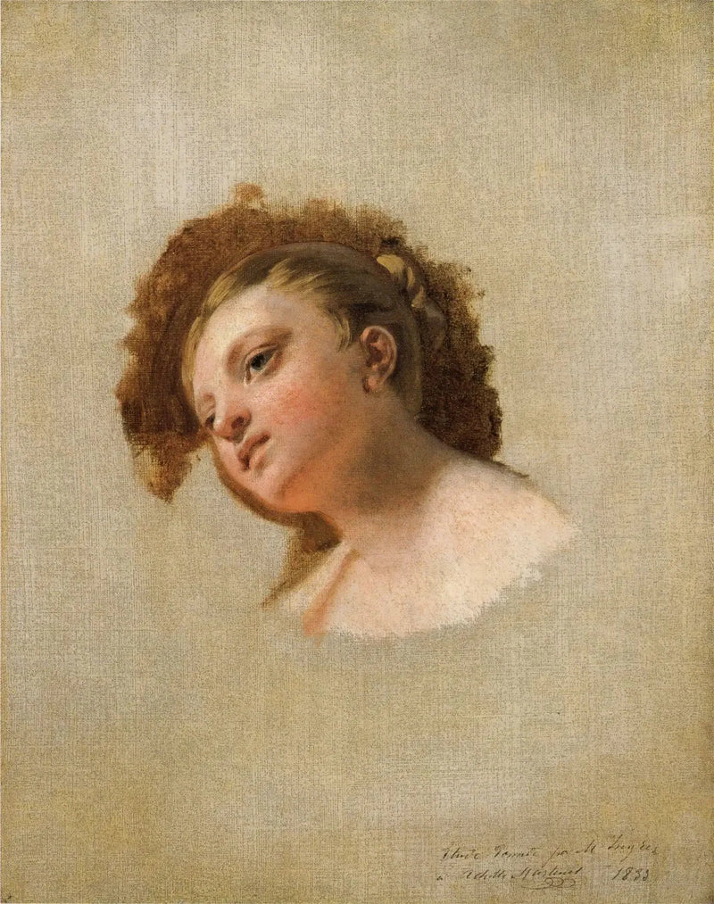 Ung kvinnehodet - Jean-Auguste-Dominique Ingres
