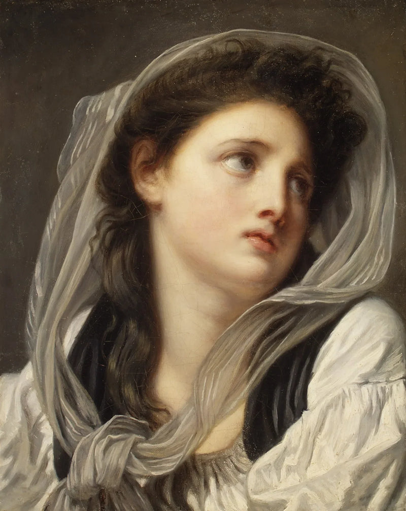 Ung kvinnehodet - Jean-Baptiste Greuze