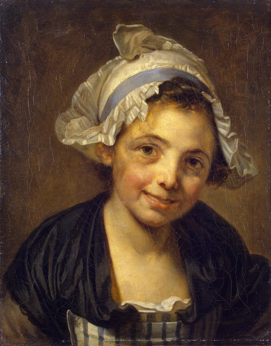 Jentehode med lue - Jean-Baptiste Greuze