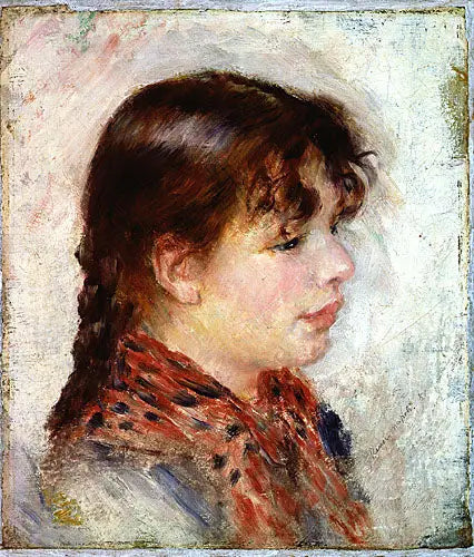 Hode av ung napolitansk jente - Pierre-Auguste Renoir