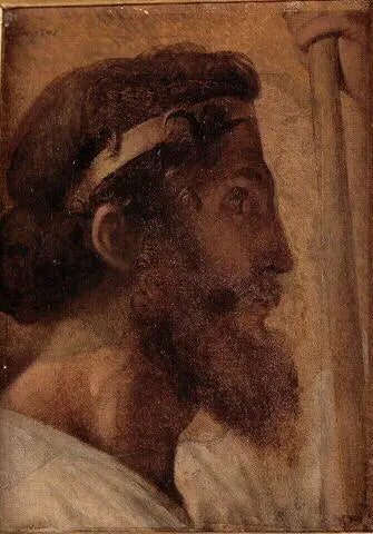 Pisistrates hode og venstre hånd av Alcibiades - Jean-Auguste-Dominique Ingres