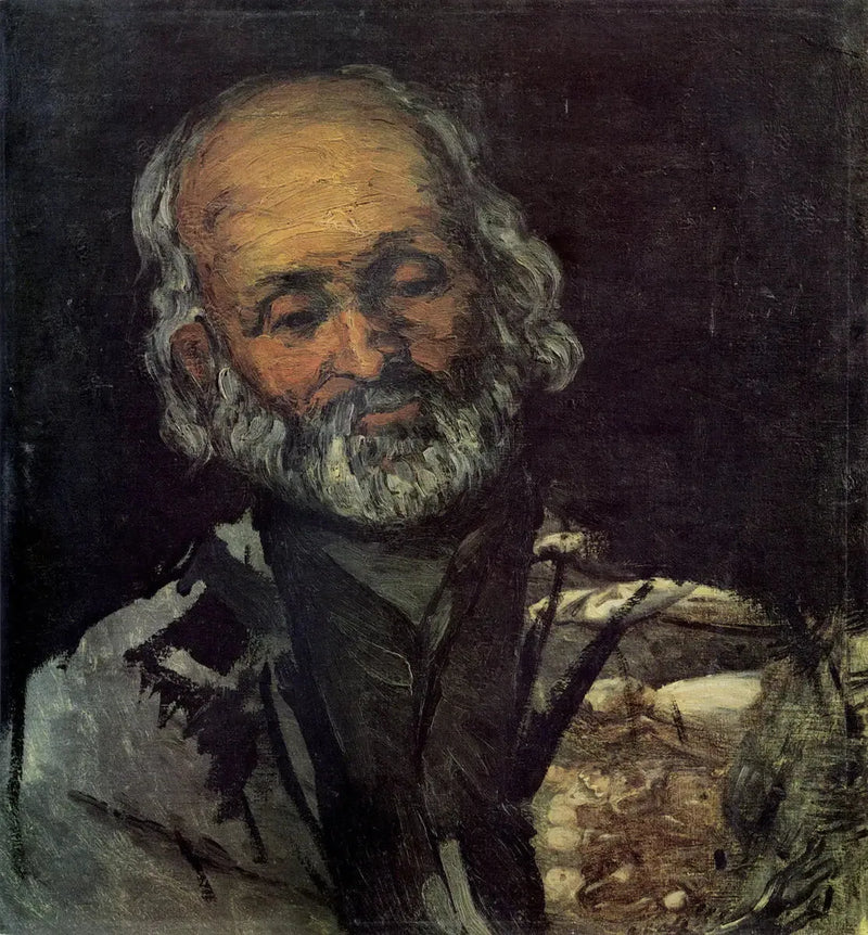 Hode av en gammel mann - Paul Cézanne