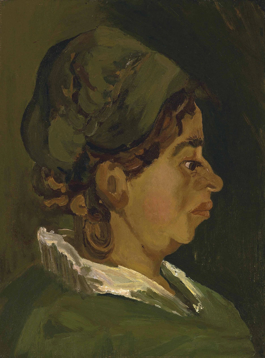 Bondekvinnehode: rett profil - Vincent van Gogh