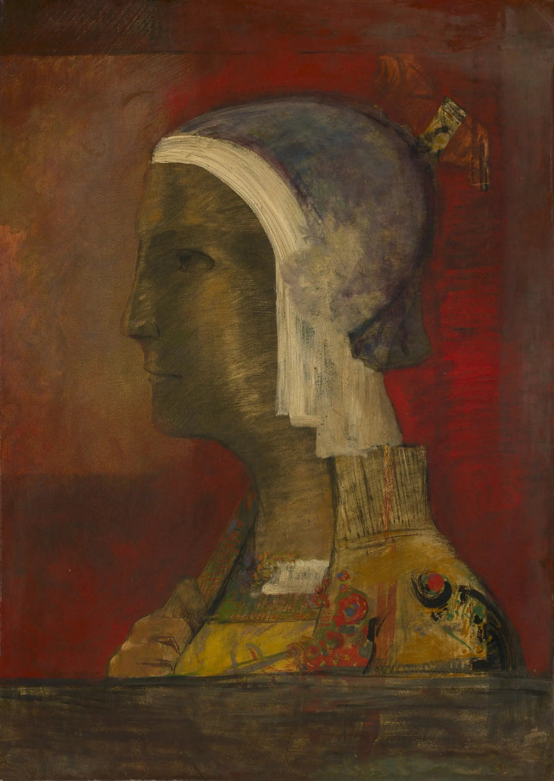 Symbolsk hode - Odilon Redon