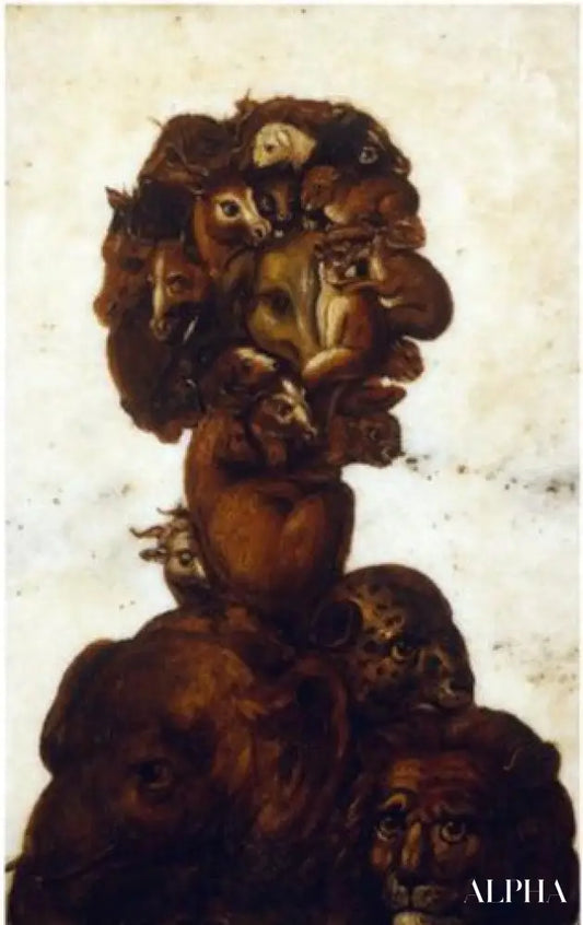 Têtes anthropomorphes représentant l'un des quatre éléments - Terre - Arcimboldo - Reproductions de tableaux et peintures haut de gamme