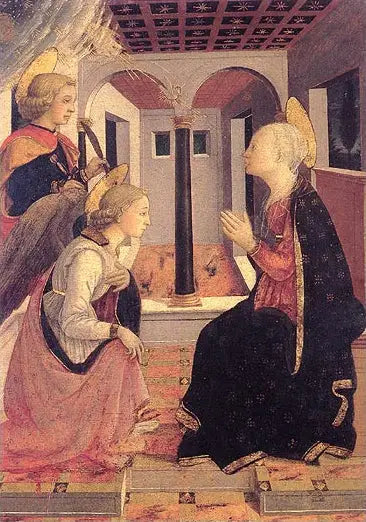Bebetjenelsen med Saint Julian - Fra Filippo Lippi