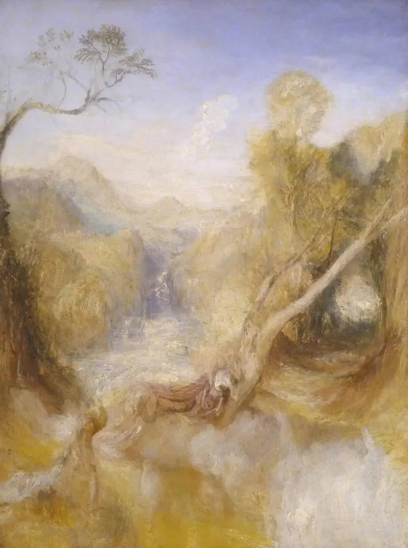 Aktæons død, med en fjern utsikt over Montjovet, Val d'Aosta - J. M. W. Turner