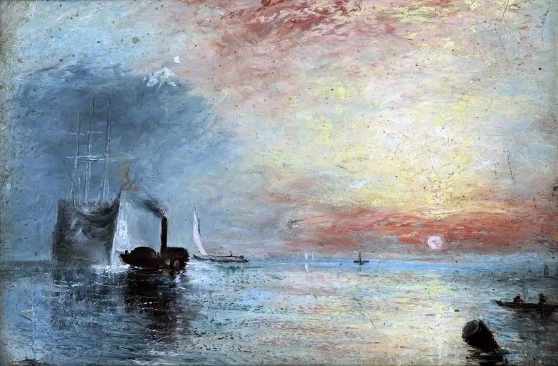 Den kjempende Temeraire ble slept til sin siste havn for å bli brutt opp, 1838 - J. M. W. Turner