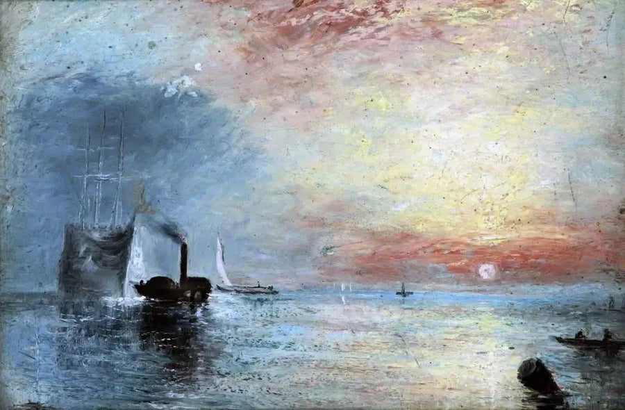 Den kjempende Temeraire ble slept til sin siste havn for å bli brutt opp, 1838 - J. M. W. Turner