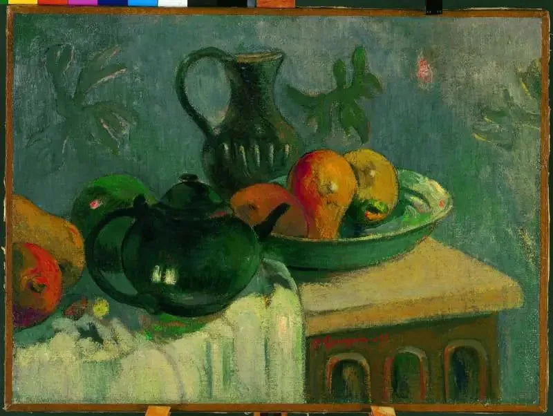 Tekanne, krukke og frukter - Paul Gauguin