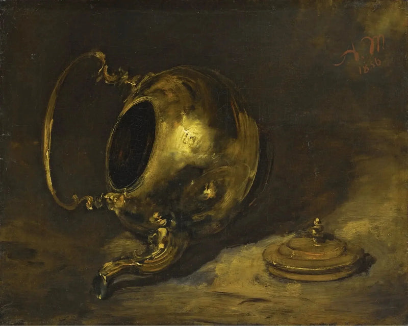 Redd oppvakt tekanne - Adolph von Menzel