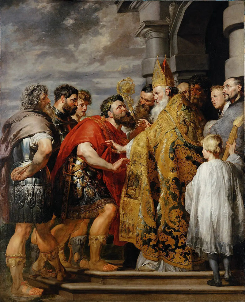 Théodose og Saint Ambroise - Peter Paul Rubens