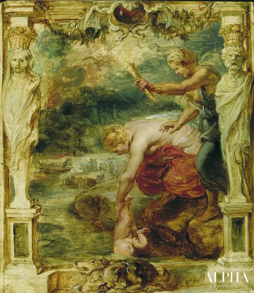 Thétis plongeant l'enfant Achille dans le Styx - Peter Paul Rubens - Reproductions de tableaux et peintures haut de gamme