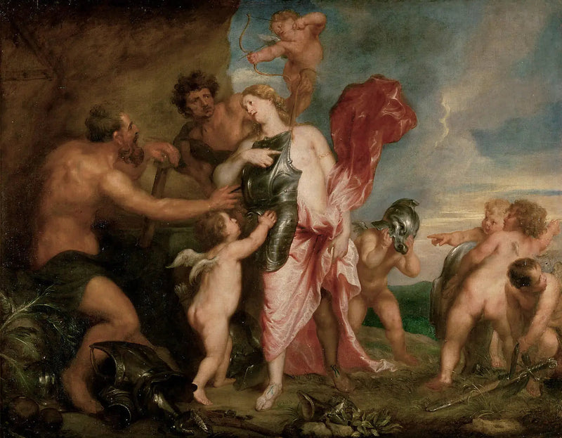 Thétis mottar fra Hefaistos våpnene til Achilleus - Antoine van Dyck

Source:
Thétis recevant d'Héphaïstos les armes pour Achille - Antoine van Dyck