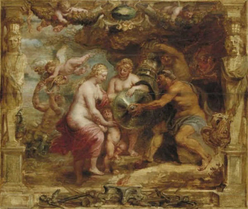 Thétis som mottar Achilleus' våpen av Vulkan - Peter Paul Rubens