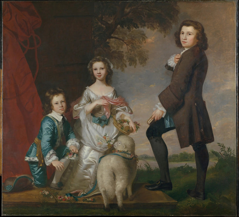 Thomas (1740–1825) og Martha Neate (1741–etter 1795) med sin verge, Thomas Needham - Joshua Reynolds