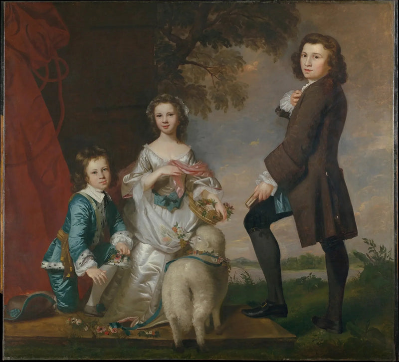Thomas (1740–1825) og Martha Neate (1741–etter 1795) med sin verge, Thomas Needham - Joshua Reynolds