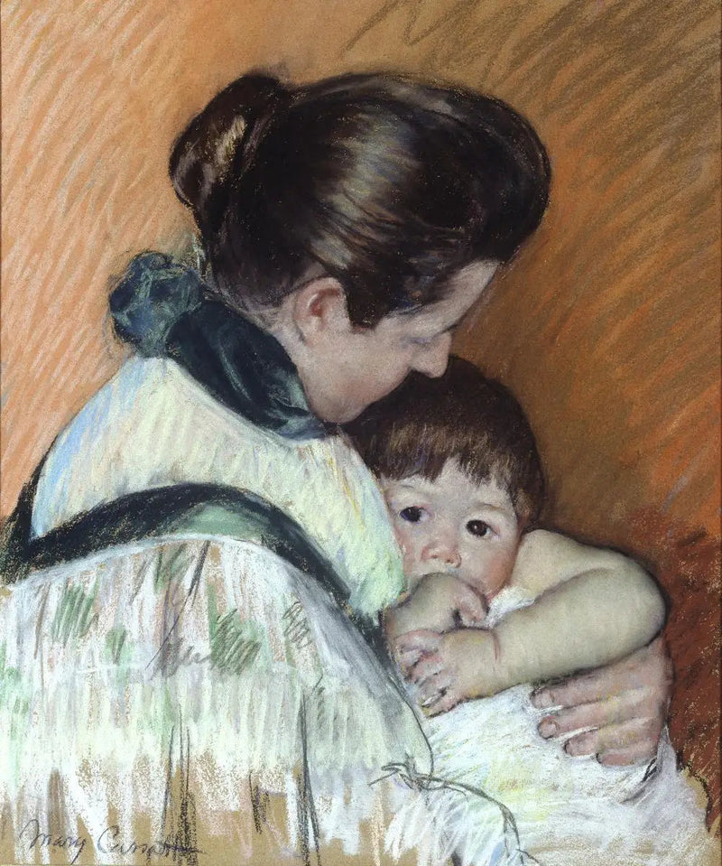 Thomas som sover suger på tommelen - Mary Cassatt