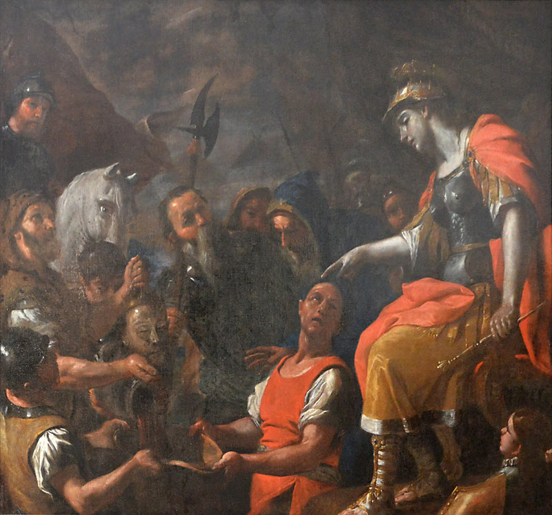 Thomyris gjør en ubåt i blodet til Cyrus - Mattia Preti