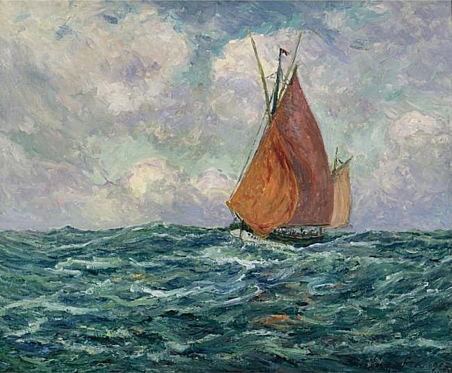 Fiskebåt til sjøs - Maxime Maufra