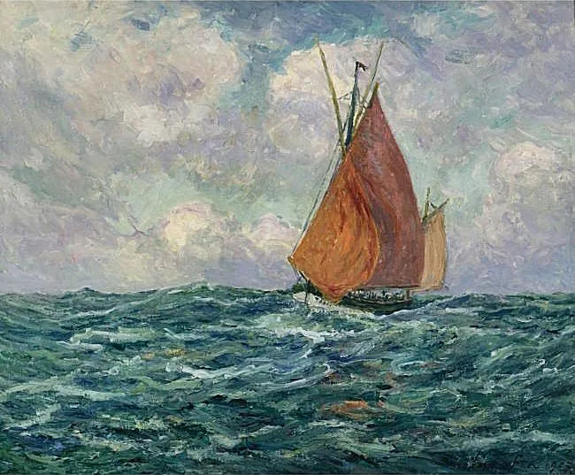 Fiskebåt til sjøs - Maxime Maufra