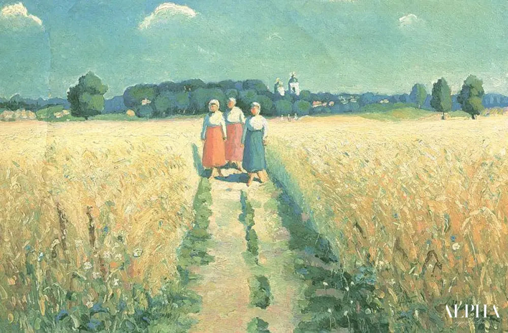 Three women on the road - Kazimir Malevich - Reproductions de tableaux et peintures haut de gamme