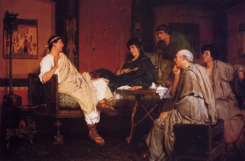 Tibulle i Délies hus - Lawrence Alma-Tadema