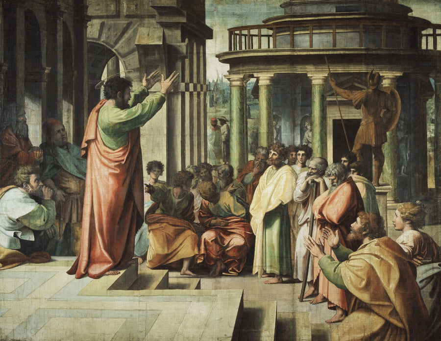 Sankt Paul som preker i Athen - Raphael Sanzio