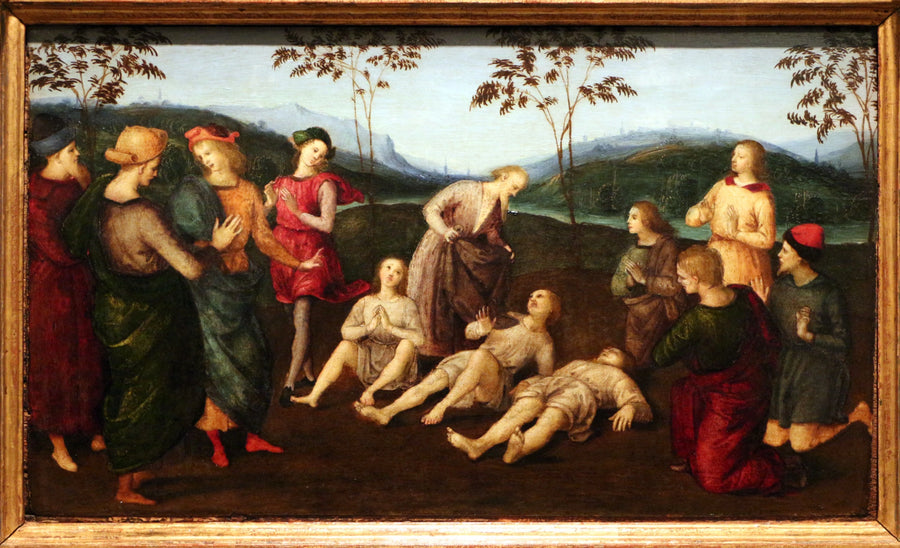 Miraklet til hellige Eusebius av Cremona - Raphael Sanzio