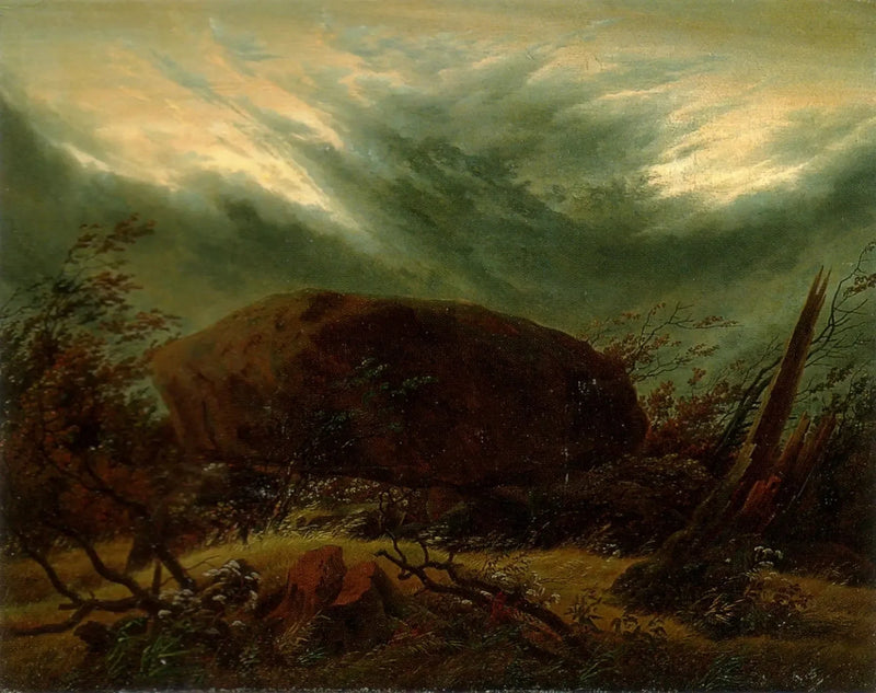 Graven hennes om høsten - Caspar David Friedrich