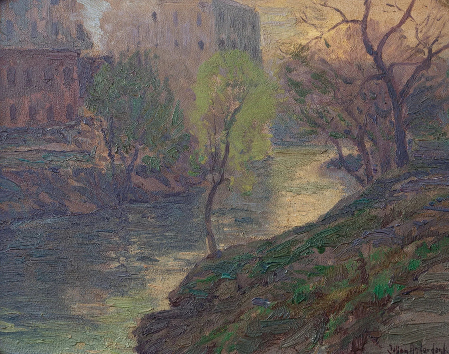Tidlig om morgenen ved San Antonio-elven ved møllebrua - Julian Onderdonk