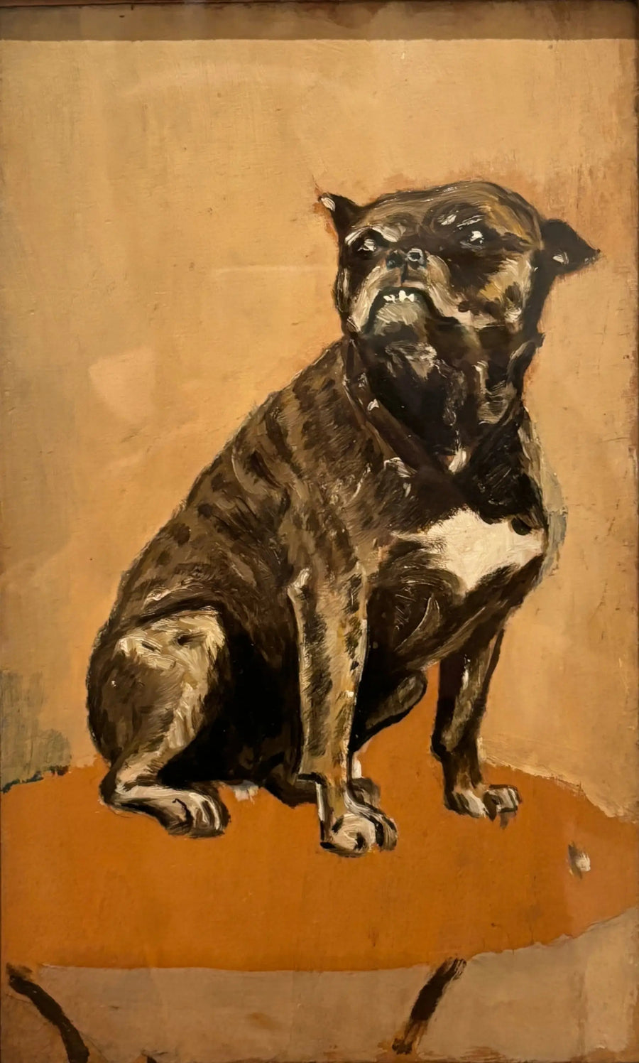 Berøring, sittende ved et bord - Henri de Toulouse-Lautrec