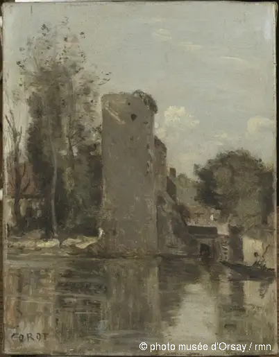 Tour au bord de l’eau - Jean-Baptiste Camille Corot - Alpha Reproduction