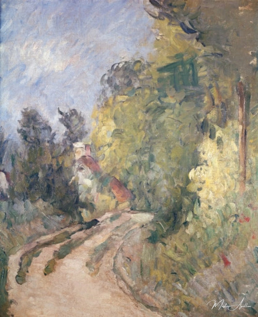 Tournant de la route sous les arbres - Paul Cézanne - Reproductions de tableaux et peintures haut de gamme