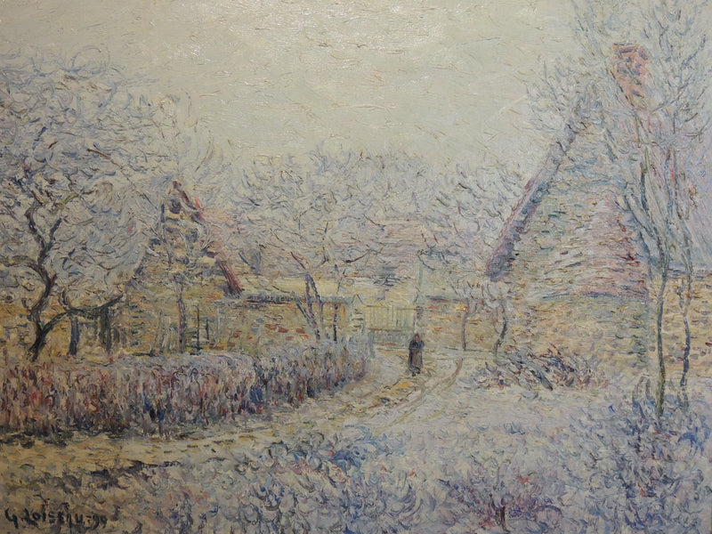 Tournedos ved Seinen, snø, rim og tåke - Gustave Loiseau