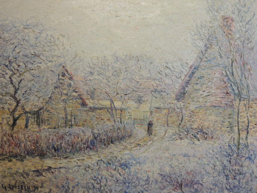 Tournedos ved Seinen, snø, rim og tåke - Gustave Loiseau