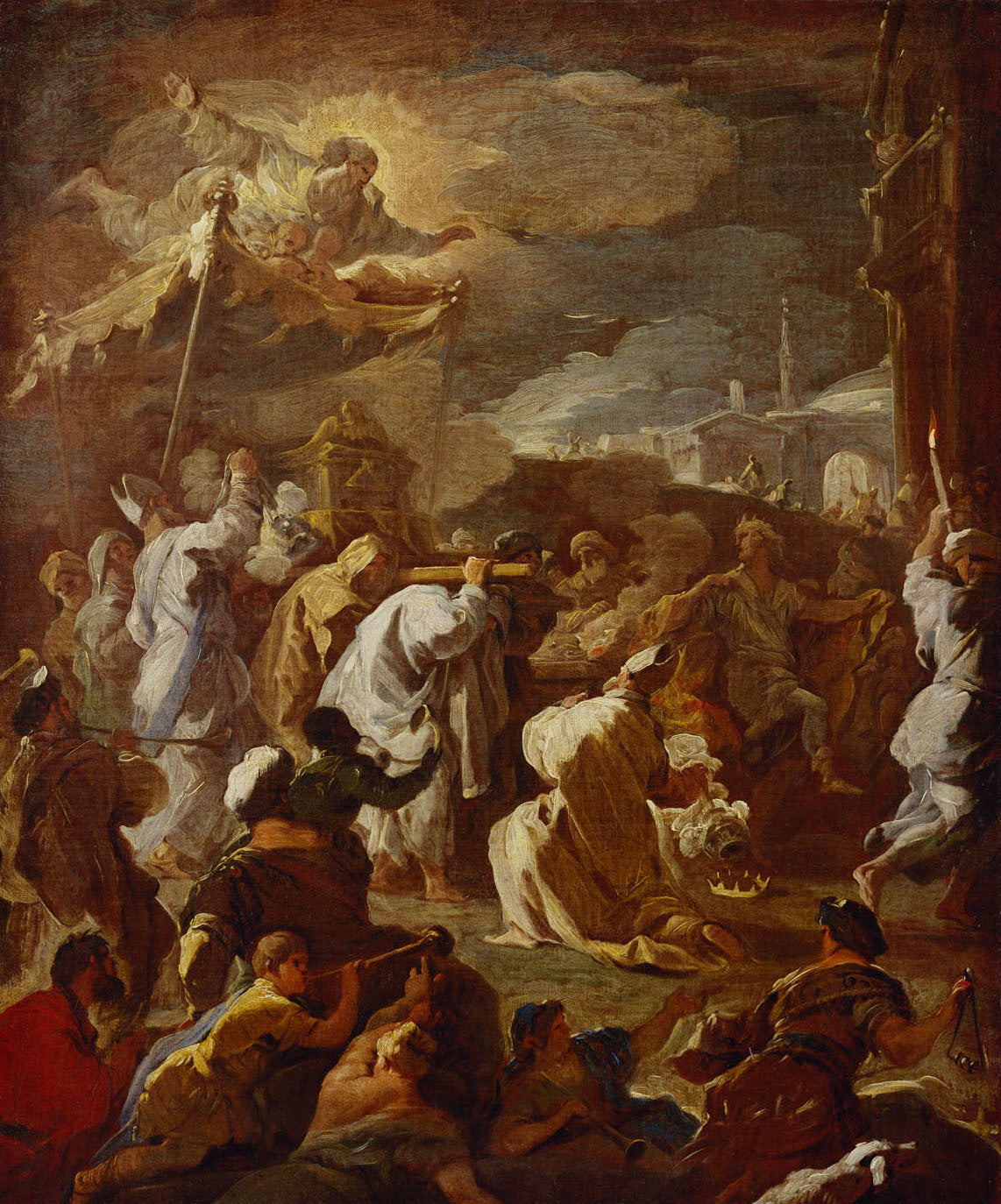 Transfert de l'Arche d'Alliance par David - Luca Giordano image 1 copie de tableau peinte à la main