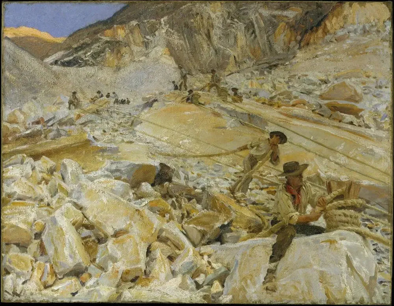 Transport av marmor fra bruddene i Carrara - John Singer Sargent